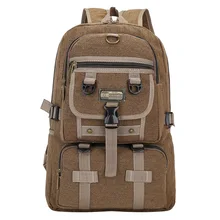 mylb Fashion trend Multifunction large capacity retro shoulder backpack men s casual canvas travel bag backpack
