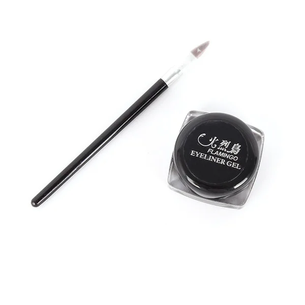 

Recommend Natural 2 pieces/lot Black Waterproof Eye Liner Eyeliner Shadow Gel Makeup Cosmetic + Brush Black New