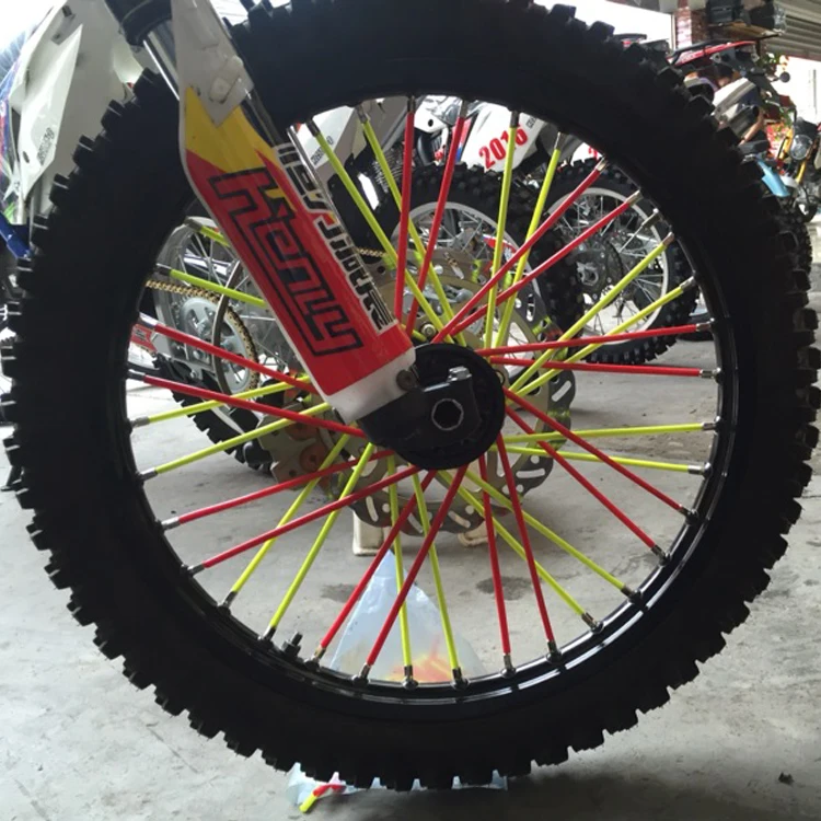 Universal 72pcs Motocross Dirt Bike Enduro Wheel Rim Spoke Skins Cover