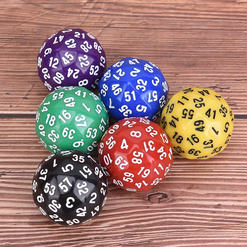 1 шт. 60 игральные кости для игры многогранные D60 акриловые подарок любителей игр