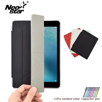 

4 Shapes Stand Magnetic Smart Case For iPad 2 3 4 PU Leather Ultra Thin Only Front Side Folding Coque With Stylus Pen New