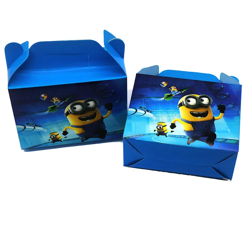 

12pcs/lot Minions theme rectangular candy boxes Minions gift boxes Minions theme birthday party decorations