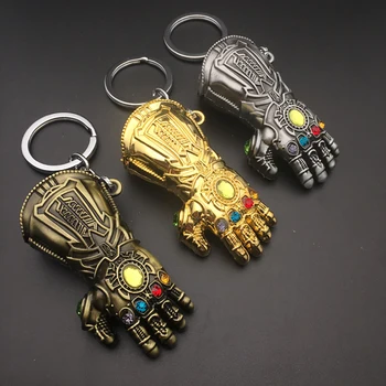 

New Avengers 3 Infinity War Thanos Gauntlet Glove Keychain Anime Key Ring Fans Souvenir Key Chain Cosplay Accessories On Sale