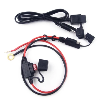 

CITALL Motorcycle Waterproof SAE to USB Cable Adapter 10A Battery Charging Wire Inline Fuse Kit SPT1 18AWG