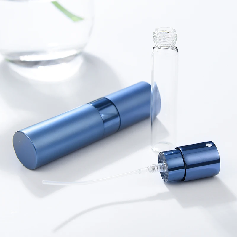 8ml10ml15ml20ml металлический алюминиевый флакон для духов, косметический флакон с распылителем, портативная пустая бутылка для путешествий, стекло с вкладышем