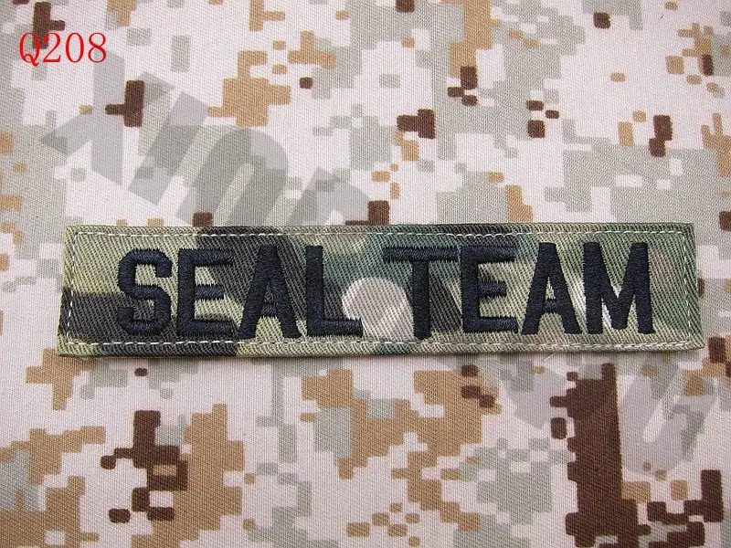 Q208 SEAL TEAM Пользовательское имя лента Мультикам CP фон черные буквы вышивка патч - Цвет: Q208 SEAL TEAM