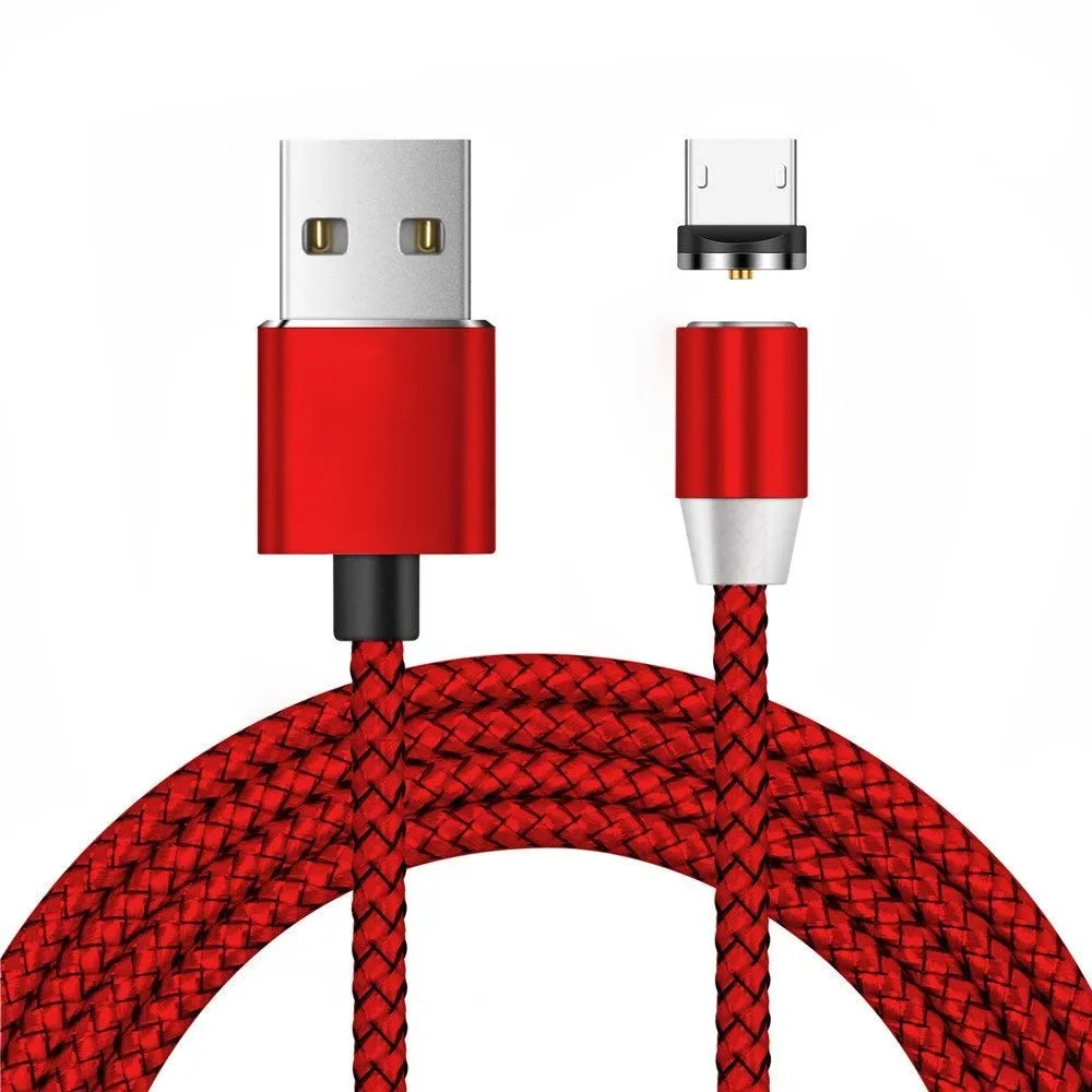 1 м Магнитный Micro usb кабель для зарядки samsung Xiaomi Красный huawei LG htc MicroUSB разъем для смартфона универсальное магнитное зарядное устройство