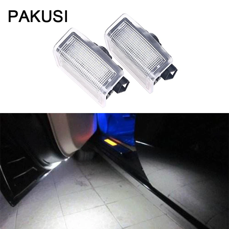 

PAKUSI 2X Car Door Welcome Light For Mercedes Benz W204 W176 W246 W212 4D/5D W166 E accessories White SMD LED Courtesy Lamp 12V