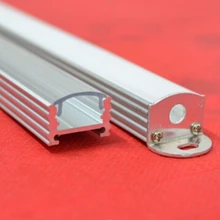 2000 мм X 17,3 мм X 10 мм 2 м/шт. 25 шт./партия алюминиевый канал для Flex/Жесткая светодиодная лента прозрачная/молочная крышка