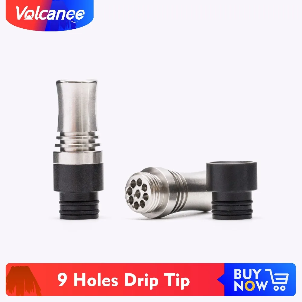Quartz Banger металлический капельный наконечник 510 1 шт. мундштук с 9 отверстиями для