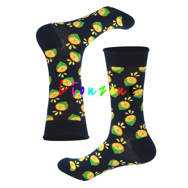 Lionzone Happy Socks женские носки больших размеров с фруктами и известными искусствами, дизайнерские носки хлопковые с забавным рисунком, уличная одежда, подарок для влюбленных