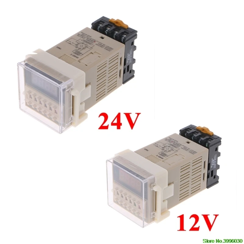 

AC/DC 12/24V Multifunction Digital Timer Relay On Delay 8 Pins SPDT DH48S-S Repeat Cycle