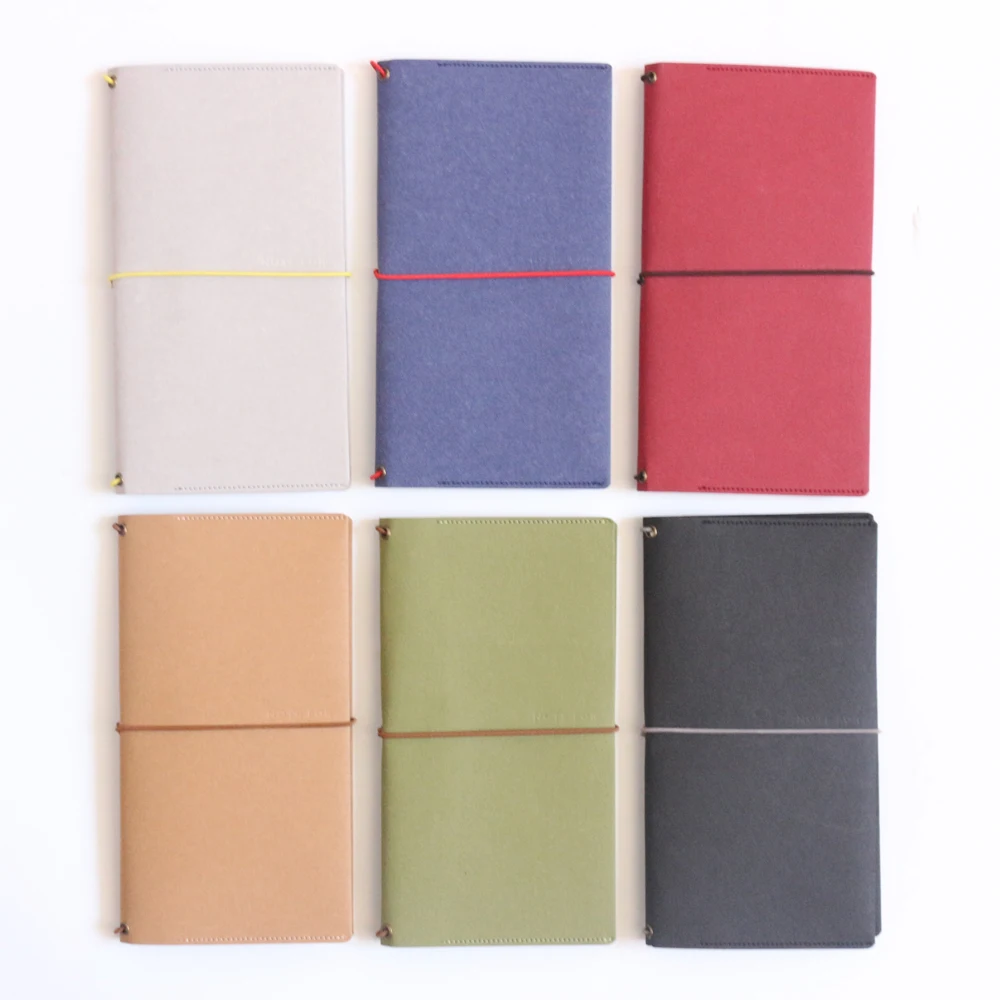 

Cute portable leather bandage school traveler journal notebooks stationery,fine candy personal diary agenda planner organizer,