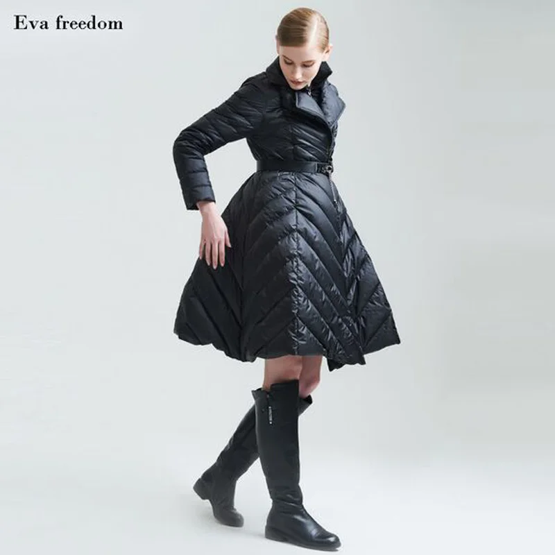 Женская зимняя куртка на 90% белом утином пуху теплая длинная парка 2019|parka brand|parka