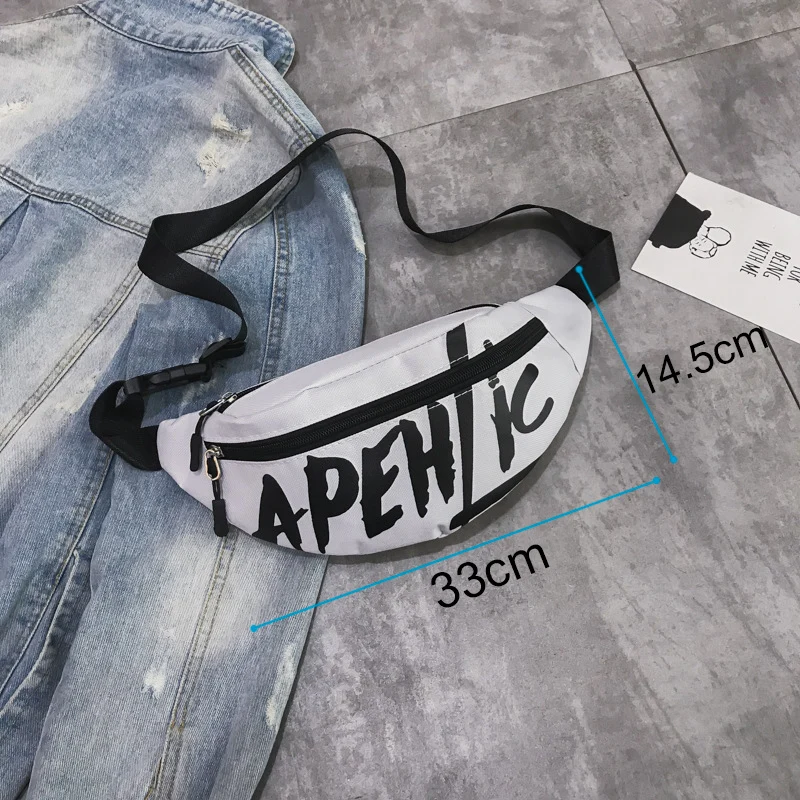 Модные буквы Женская поясная сумка Хип-хоп поясная сумка Harajuku Fanny Pack для женщин мужчин грудь бум Hengreda pacote cintura saco