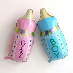 Новый большой Размеры для маленьких мальчиков и девочек в горошек бутылки молока Baby Shower фольгированные шары с днем рождения украшения Globos