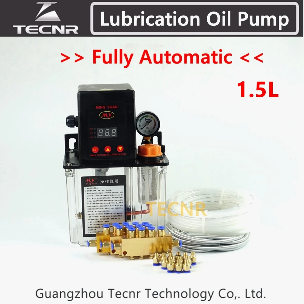 TECNR Full set CNC Automatic Lubrication oil pump 1.5L digital