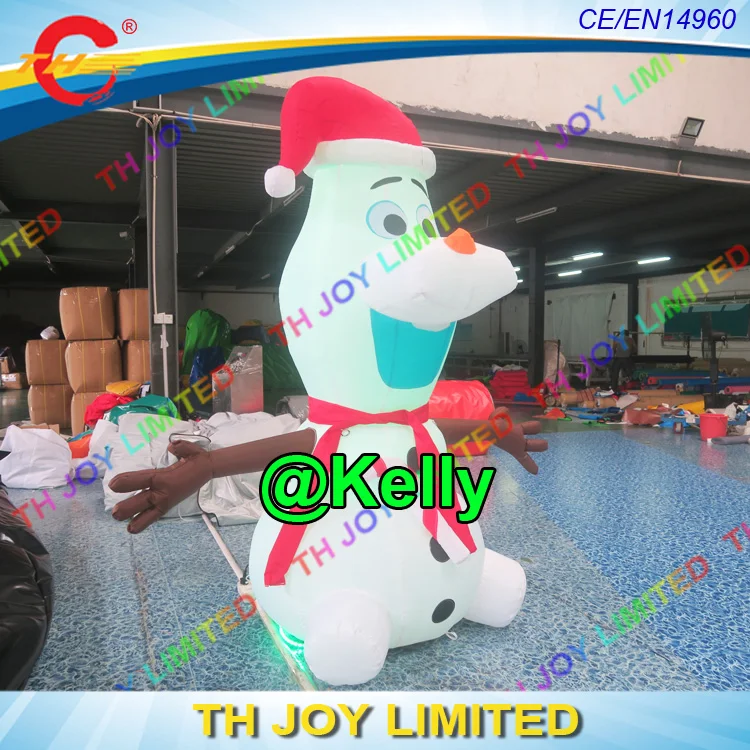 

free door shipping Giant inflatable snowman inflatable frozen olaf for inflatable christmas decorations, inflatable Olaf cartoon