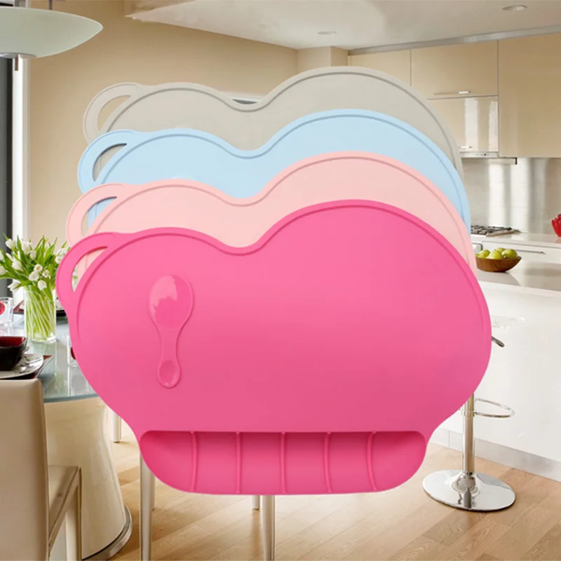 Silicone mat baby baby dining folding waterproof non slip table