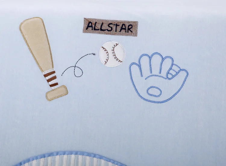  7 pc Baby infant quality bedroom nursery bedding set cotton velvet animal embroidery newborn baby c - 32552914514