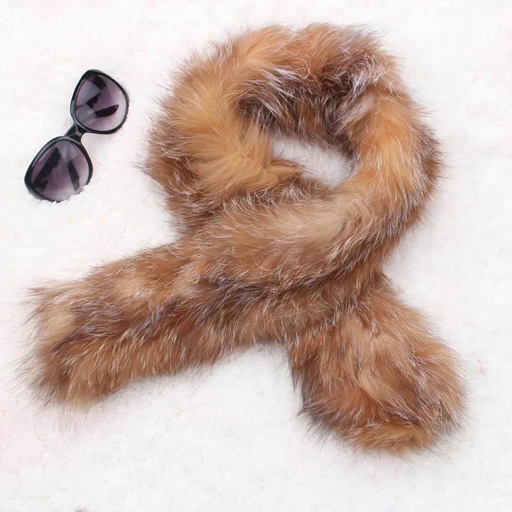 fox fur scarf red fox color