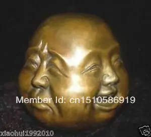 

Tibet bronze engrave 4 face Buddha statue Decorative