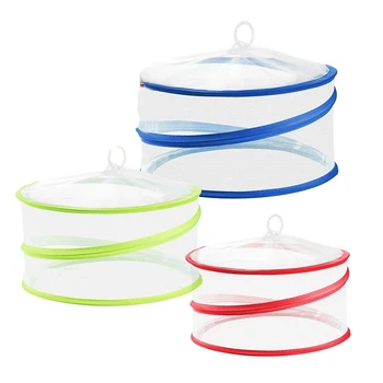 

Hot Sale 3 Pop-Up Food Protector Bottomless And Foldable Design With Handle Keep Bugs, Insects And Flies Picnic, Outdoor Carni