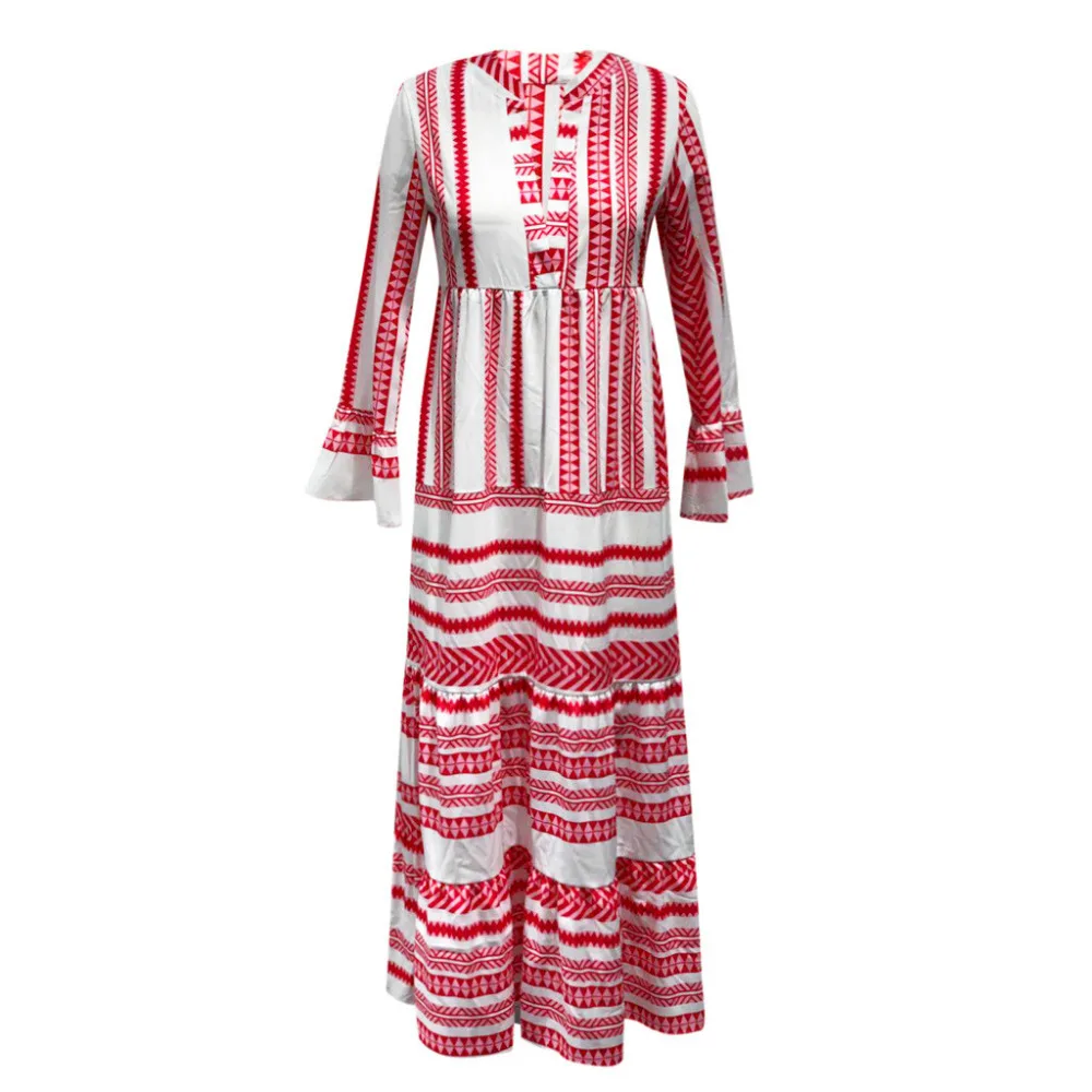 2019 summer woman printed long-sleeved beach dress long sexy sunscreen beach dress cover up pretty beach dress plus size 40J5 (12)