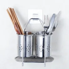 A1 304 палочки для еды из нержавеющей стали для ногтей настенная присоска чашка палочки вилка ложка контейнер для палочек для еды коробка Lu 5185