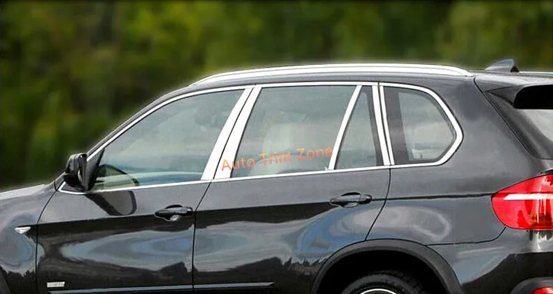 

20 PCS Stainless Steel Exterior Door Window Mouldings With Pillar For BMW X5 E70 2008-2013