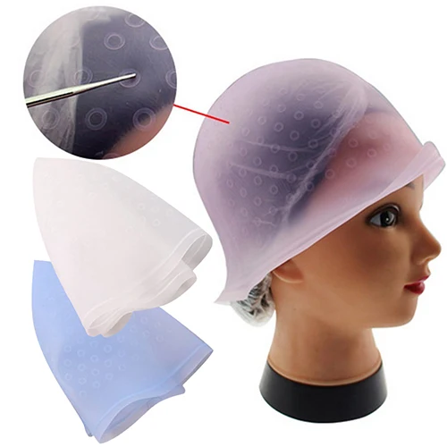 

Professional Silicon Reusable Hair Colouring Highlighting Dye Cap Frosting Tipping Make Up