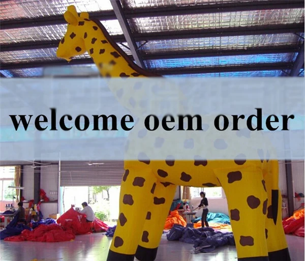 

1pc 5M Lovely giraffe inflatable model animal inflatable giraffe