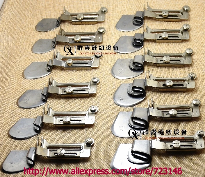 

3PCS 1" 25.4MM 7/8 22MM 3/4 19MM DOUBLE FOLD CLEAN FINISH HEMMING FOLDER ATTACHMENT FOR PFAFF JUKI BROTHER SEWING MACHINES