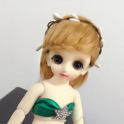 1/3 1/4 1/6 8 10 12 bylthe yosd SD AOD DOD BJD парик MSD Dollfie furwig игрушки куклы woolwig на высоком каблуке 11 см, на высоком каблуке 12 см 18 19cm22cm23cm24cm fw000 - Цвет: Золотой