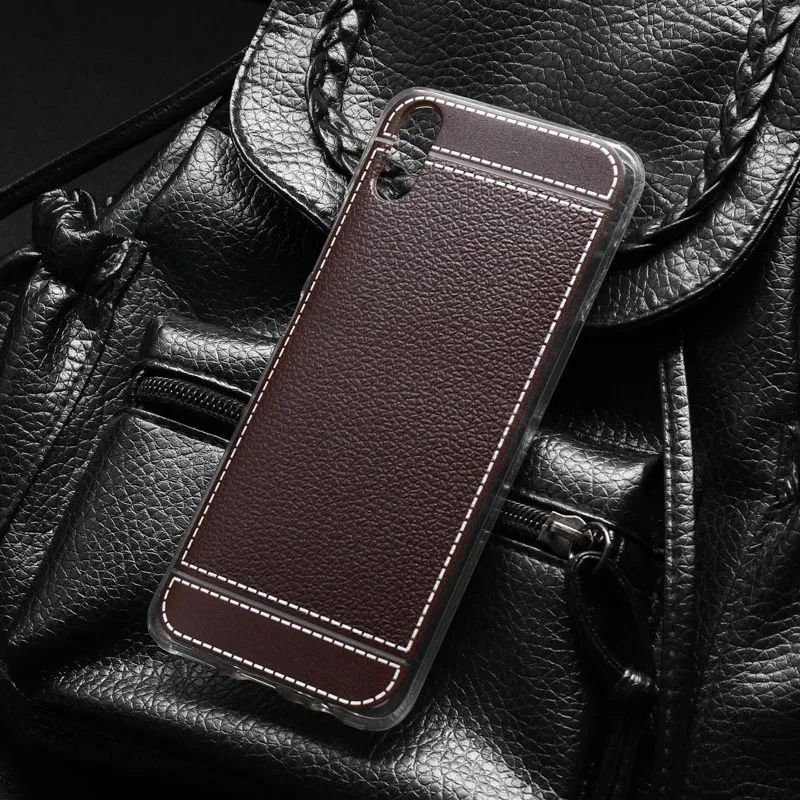 Чехлы из ТПУ личи для Sony Xperia Z2 Z1 Z3 Z ZR Z5 Compact L39H M2 M4 Aqua Case C S39H C3 C4 T3 L1 E3 E5 E6 Dual