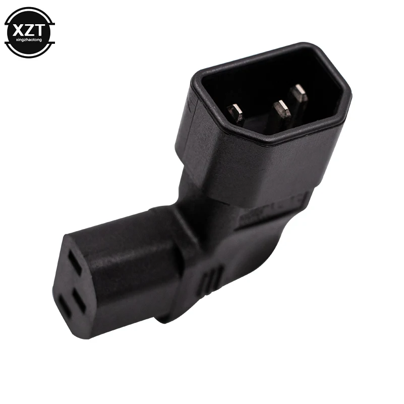 Правый/левый угол IEC 320 C14 3 контактный штекер на гнездо C13 PDU PSU UPS адаптер питания