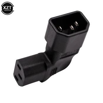 

Right/left Angle IEC 320 C14 3 Pin Male to C13 Female PDU PSU UPS Power Extension Adapter Receptacle for LCD LED TV Wall Mount