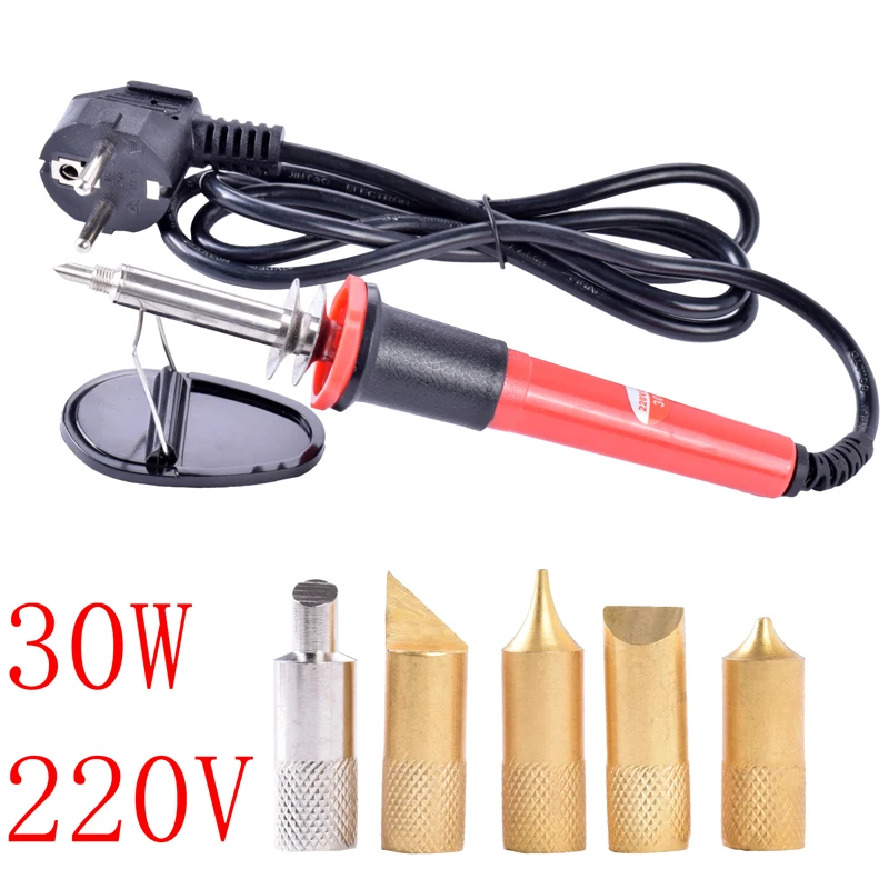 

220V 60W Soldering Iron Kit Wood Burning Pen Set Electric Soldering Iron Carving Pyrography Tools