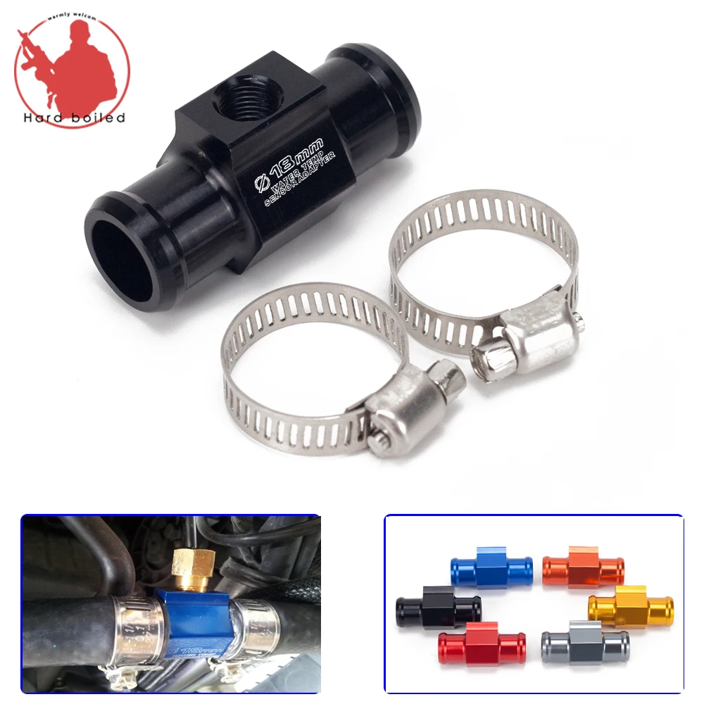 

Universal 18mm Motorcycle Water Temp Temperature Joint Pipe Hose Sensor Gauge Adapter Temperature Sensor Adapter Connector Black