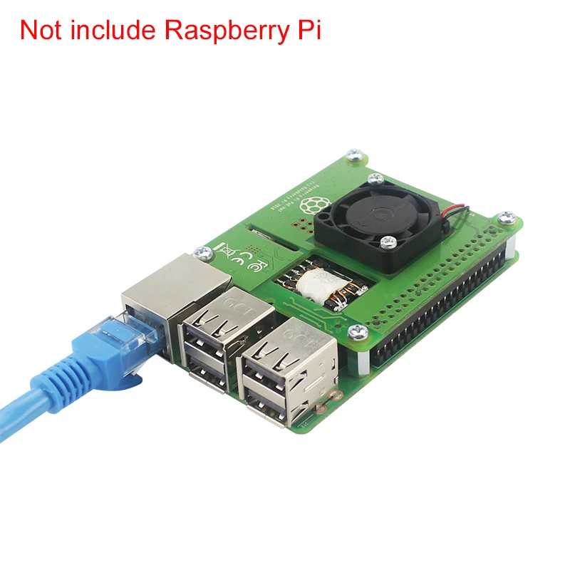 Raspberry Pi POE HAT мощность над Ethernet плата расширения с охлаждающим вентилятором для Raspberry Pi 3 Model B