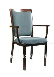 Стекируемые имитация дерева Алюминий Банкетный кресло, прочная ткань с высокой стойкостью к истиранию, удобные