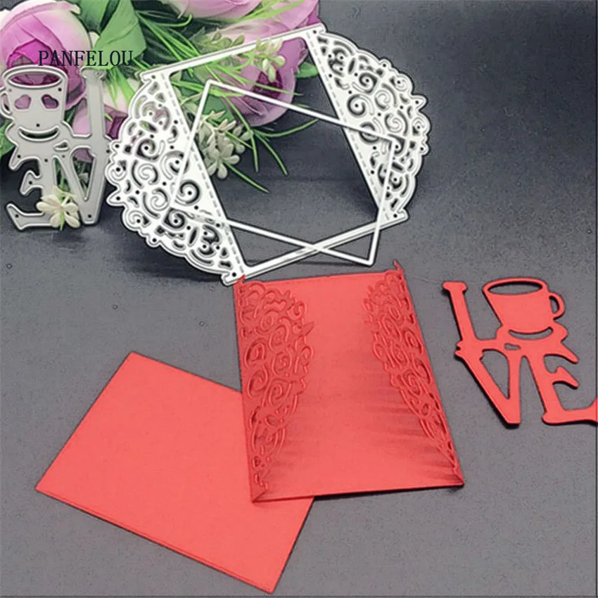 

PANFELOU Christmas Love letter box Scrapbooking DIY album cards paper die metal craft stencils punch cuts dies cutting