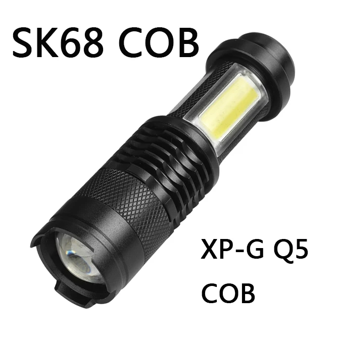 Litwod Z35SK68C светодиодный мини-фонарик XPE+ COB Zoom водонепроницаемый алюминиевый фонарь с 4 режимами работы с батареей 14500 или AA для работы в кемпинге - Испускаемый цвет: SK68 COB