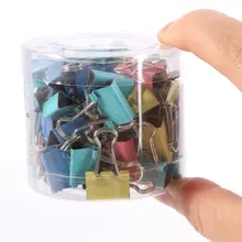 60 шт./кор. 15 мм Красочные складные металлические скоросшиватели Haarklem скрепки для бумаги и зажимы для связывания для Офис школа студент файл бумаги