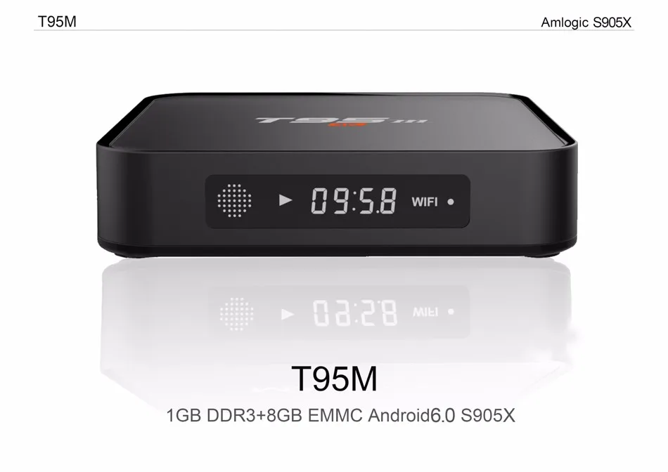 Memobox T95M Android 6.0 ТВ коробка 4 К Amlogic S905X 4 ядра DDR3 1 г flash 8 г hdmi 2.0 4 К Airplay DLNA предварительно установленных телеприставки