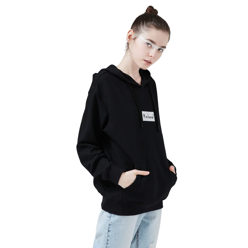  Toyouth Hooded Sweatshirt Autumn Winter Letter Printed Hoodies Women Casual Long Sleeve Pullover Ho