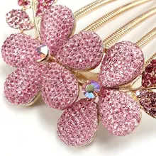 ГОРЯЧАЯ Шарм Повелительница Девушка Цветочным Узором Rhinestone Сплава Барретт Волос Клип Гребень