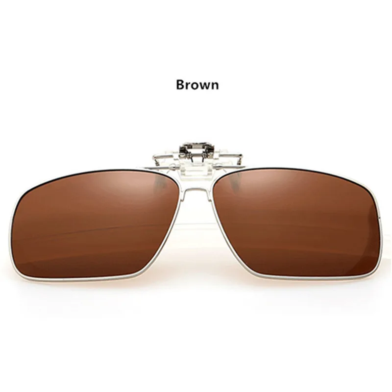 UVLAIK поляризованные солнцезащитные очки на застежке, очки для близоруких женщин и мужчин, солнцезащитные очки на застежке, очки для вождения, ночного видения - Цвет линз: Brown