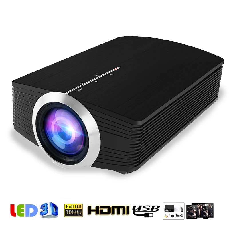 YG500 Mini Projector 1080P home theater 5.1 Portable 1800Lumen LED Projector Home Cinema USB HDMI 3D Beamer Bass Speaker Project