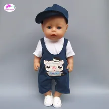 clothes for doll fits 43 cm Baby Born zapf baby and American girl Casual clothes dress crawling clothes for Children’s birthday